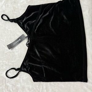 Allegra K Black Velvet Bandeau Intimates